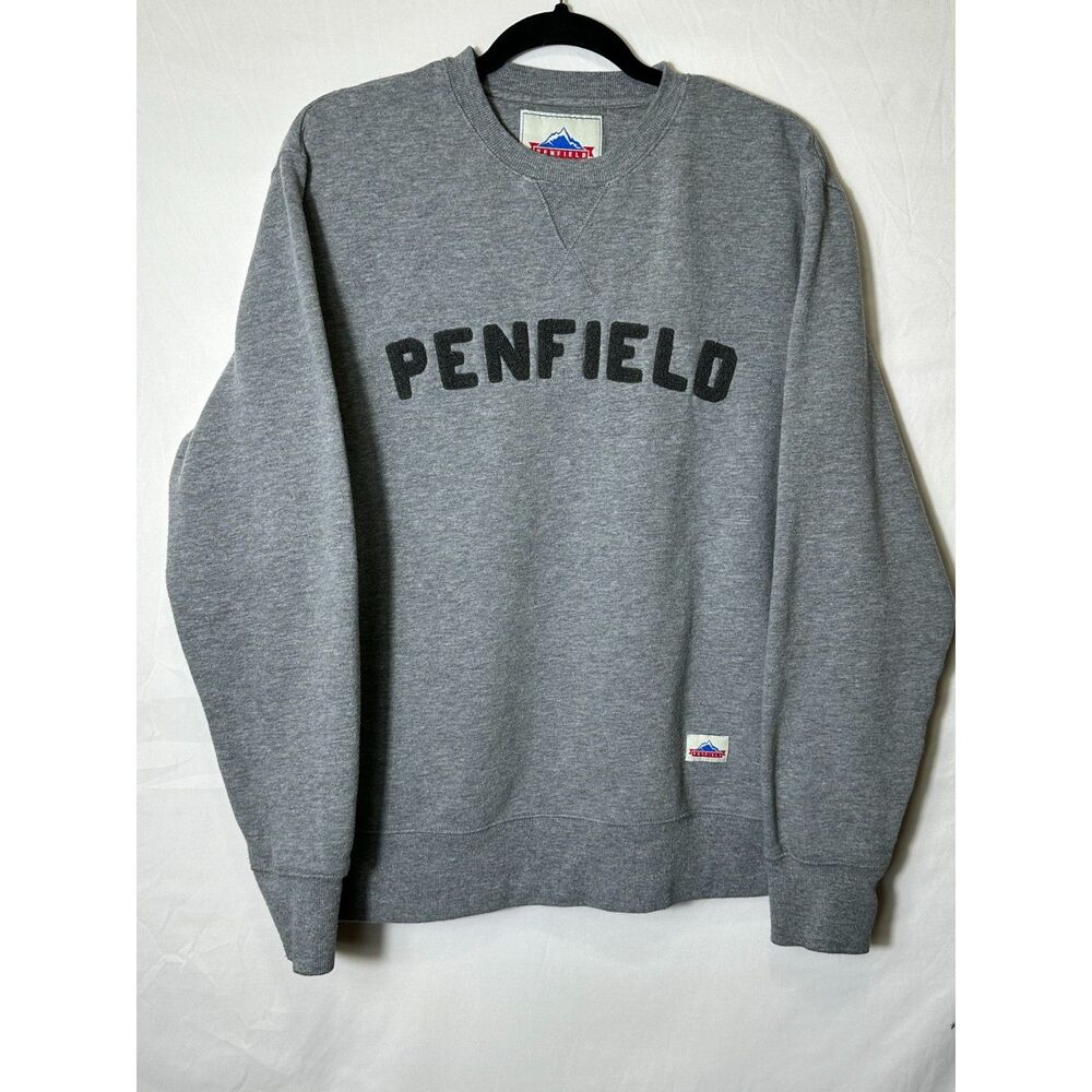 Penfield Brookport Crewneck Sweatshirt Big Logo Long Sleeve Henley Size L
